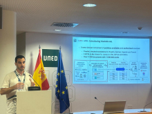 Leonardo Campillo presentando MedAID-ML en CLEF